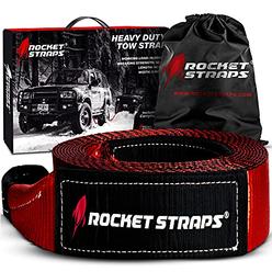 Rocket Straps - 3" x 30 Heavy Duty Tow Strap | 30,000 LBS Rated Capacity Recovery Strap | Vehicle Tow Straps with Protected Loop