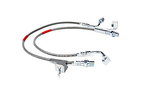 Rough Country Front Extended Stainless Brake Lines (fits) 87-91 Chevy C/K Blazer Suburban GMC Jimmy | 4-6" Lift | 89360S