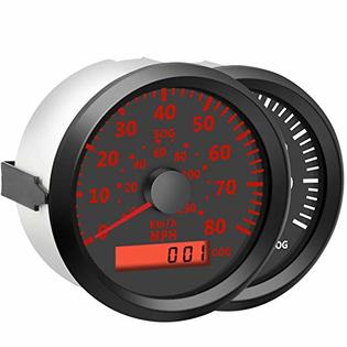 Samdo SAMDO 85mm Universal GPS Speedometer 80MPH with Backlight 12V/24V