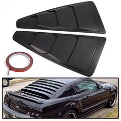Speedmotor Quarter 1/4 Side Window Louver Scoop Cover Compatible For Ford Mustang 2005-2014 ABS Black Side Window Louver Vent Board