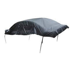 WINOMO Car Cover Protector Waterproof Car Half Body Sun Shade Cover Shield Snow Dust Protector - Size XL (Black)
