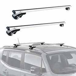 YITAMOTOR 54" Universal Roof Rack Cross Bars, Adjustable Aluminum Cargo Carrier Rooftop Luggage Crossbars for Car Vehicles SUVs 