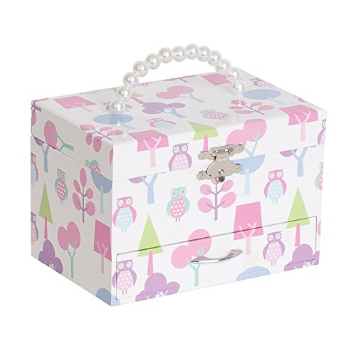 Mele & Co. Mele & Co 00805F13M Molly Girls Musical Ballerina Jewelry Box with Owl Pattern
