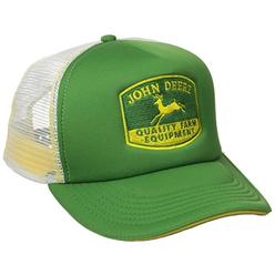 John Deere Embroidered Logo Mesh Back Foam Trucker Hat - One-Size - Mens - John Deere Green