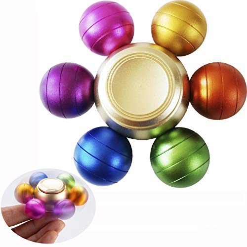 DODOMAGXANADU DoDoMagxanadu Rainbow Fidget Spinner Metal Colorful Balls  Anti-Spinner Anti Anxiety Toys ADHD Relieve Stress Toys for Children a