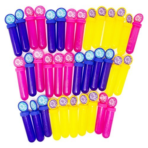 boley Boley 36 Count Bubble Sticks Pack - Blue, Yellow, and Pink Bubbles  Sticks for Kids, Children, Toddlers - Large Bulk Pack for Par