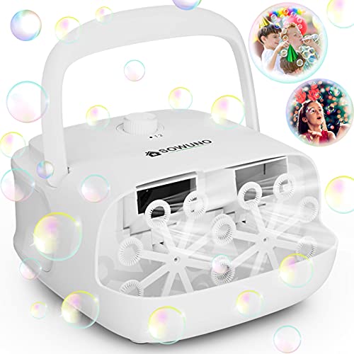 Vleien Plons Poort SOWUNO Double Bubble Machine Automatic - Portable Bubble Blower for Kids  with 5000+ Bubbles Per Minute 2 Speeds | Bubble Maker T