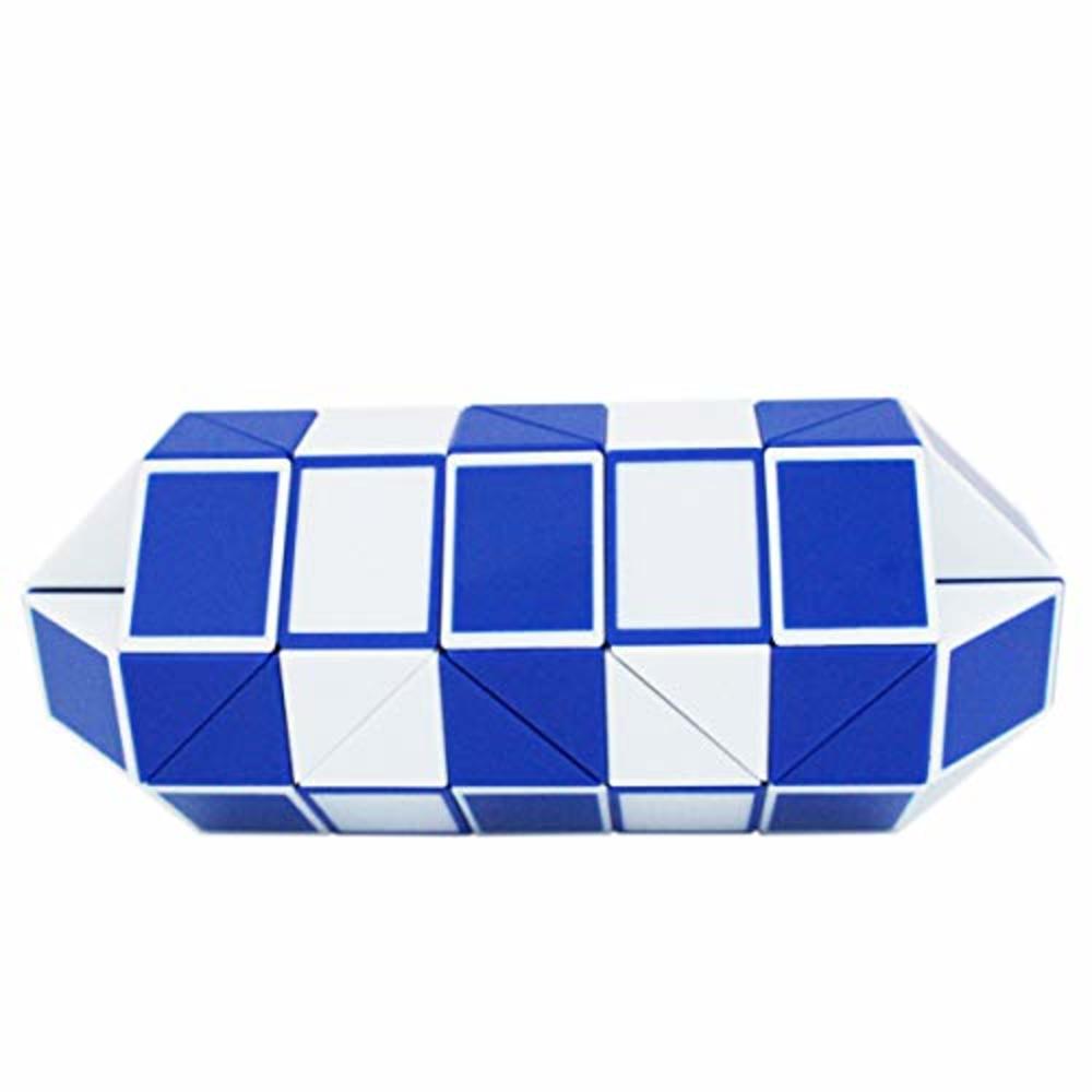 Mipartebo Magic Snake Cube Twist Puzzle 72 Wedges Sensory Fidget Stocking Stuffers Large Size Kids Party Favors Blue