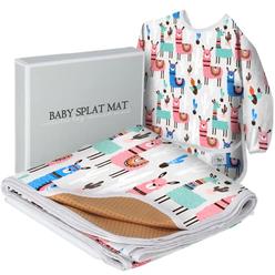 Oranch Baby Splat Mat for Under High Chair Floor Mat - Baby Feeding Set, Splash Mat, Waterproof Floor Mat - Anti Slip, Washable, Extra 