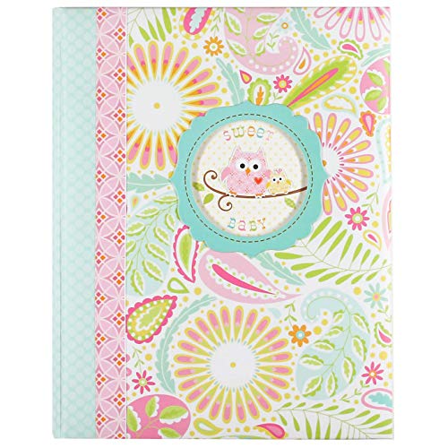 C.R. Gibson Sweet Baby Pink Owl First Five Years Girl Memory Baby Book