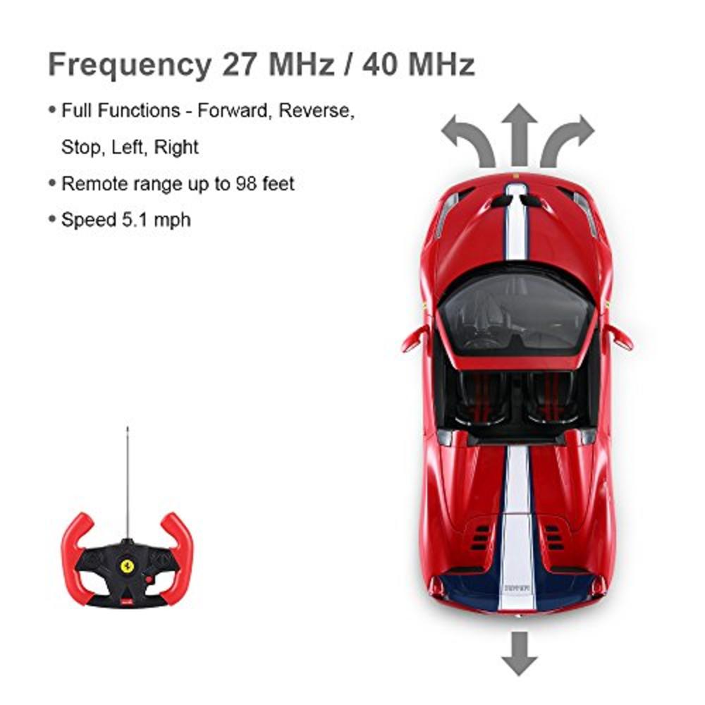 Rastar RC Car | Radio Remote Control Car 1/14 Scale Ferrari 458 Special A, Model Toy Car for Kids, Auto Open & Close, Red
