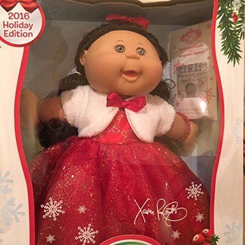 Cabbage Patch Kids Cabbage Patch 2016 Holiday Girl, Ethnic, Red Dress, Brown Hair, Brown Eyes