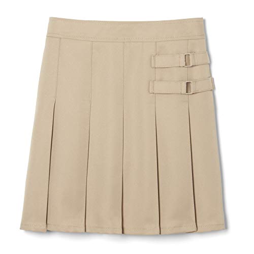 At School by French Toast French Toast Big Girls Two-Tab Pleated Scooter, Khaki, 10