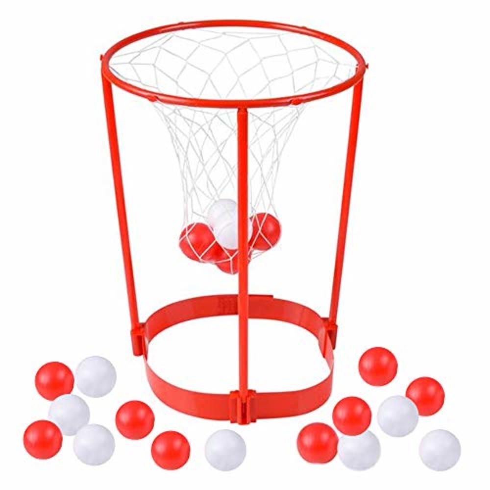 ArtCreativity Head Hoop Basketball Party Game for Kids and Adults - Adjustable Basket Net Headband with 20 Balls - Fun Gift Idea
