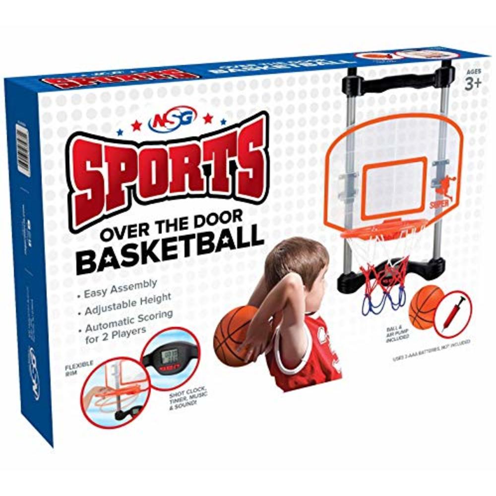 NSG Over The Door Basketball Hoop with Shot Clock, Electronic Scoring and Sound