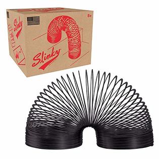 Collector's Slinky The Original Walking Spring Toy, Black Metal