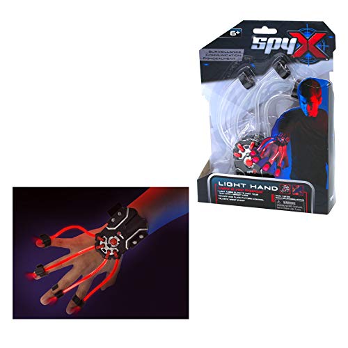 SpyX / Light Hand – LED Light Up Glove Toy for Spy Kids. Cool Flash Light Finger Device to Navigate in The Dark. Elastic LED Spy