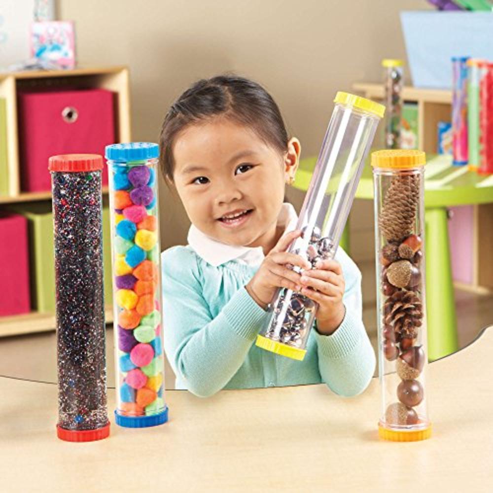 Learning Resources Primary Science Sensory Tubes, Science Toys for Kids, STEM Toys, Fine Motor and Sensory Toys, Set of 4 Tubes,