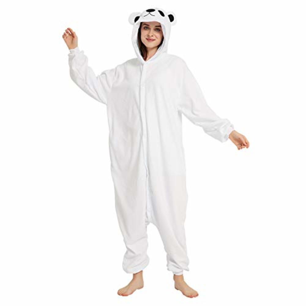 III HHONS Onesie Women/Men Animal Polar Bear Costume Cosplay Halloween  Pajamas Cute Onesies for Teen/Girl…