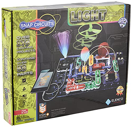 Snap Circuits LIGHT Electronics Exploration Kit, Over 175 Exciting STEM  Projects, Full Color Project Manual
