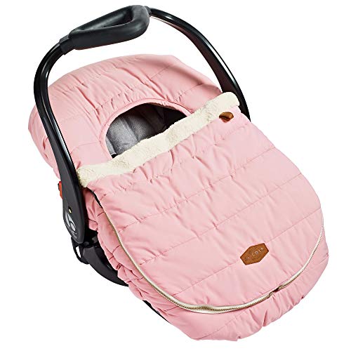 JJ Cole Infant Car Seat Cover, Winter Resistant Stroller and Baby Carrier Cover, Blush Pink