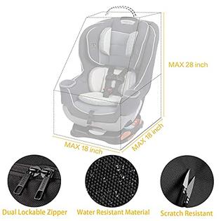 Yorepek Car Seat Travel Bag Padded Seats Backpack Large Durable Cat Carrier Airport Gate Check Infant Ba - Airport Car Seat Bag
