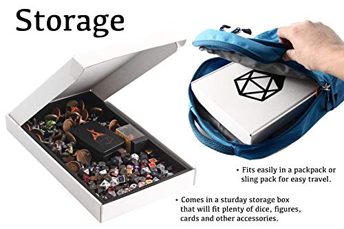 Forged Dice Co. Dice Tray 14" - Double Sided and Removable Neoprene Rolling Dice Mat - for Any Dice or Board Game, Tabletop RPGs