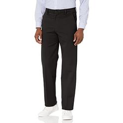 Dockers Mens Classic Fit Workday Khaki Smart 360 FLEX Pants, Black (Stretch), 34W x 30L