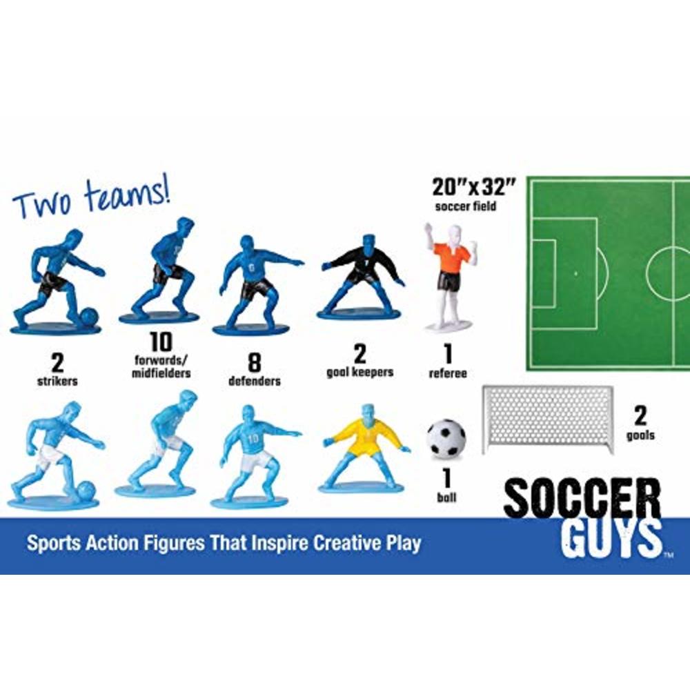 K Kaskey Kids Soccer Guys - Navy/Black vs Blue/White - Sports Action Figures That Inspire Endless Hours of Creative Play in Kids Who Love Spor