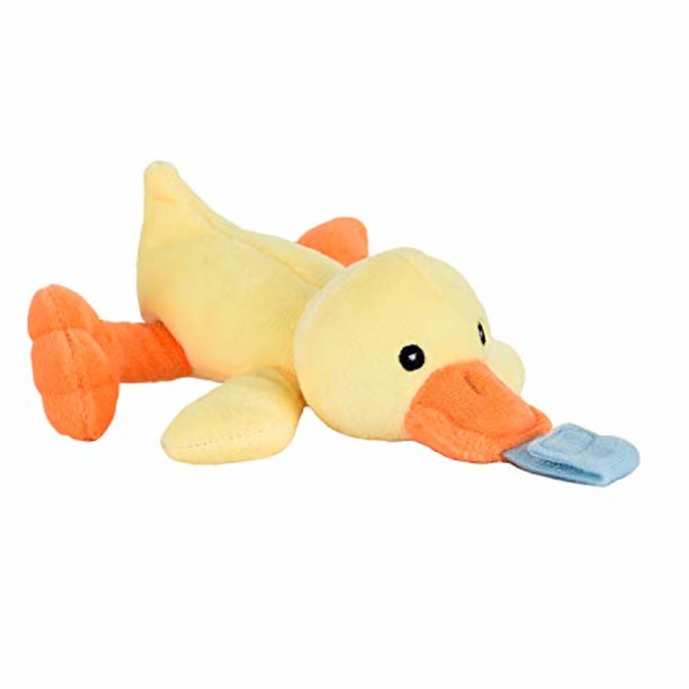 Angloria Baby Detachable Stuffed Animal for Pacifier Holder, Soft Plush Toy  for Binky Animal Replcement (Duck