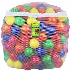 Click N Play Ball Pit Balls for Kids, Plastic Refill 2.3 Inch Balls, 100 Pack, 6 Bright Colors, Phthalate and BPA Free, Includes