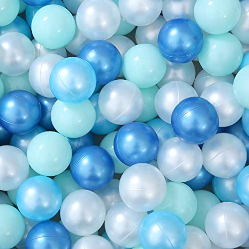 STARBOLO Ball Pit Balls Play Balls 100PCS Pearl 4 Blue Colors Ocean