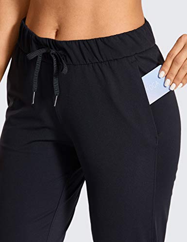CRZ YOGA Womens Stretch Lounge Sweatpants Travel Ankle Drawstring 7/8  Athletic Track Yoga Dress Pants