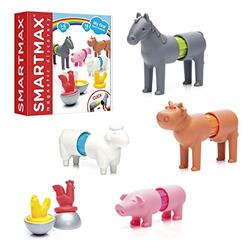 SmartMax My First Farm Animals STEM Magnetic Discovery Building Set with Soft Animals for Ages 1-5
