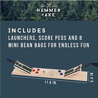 Hammer + Axe Wooden Tabletop Cornhole Game, Mini and Portable Board
