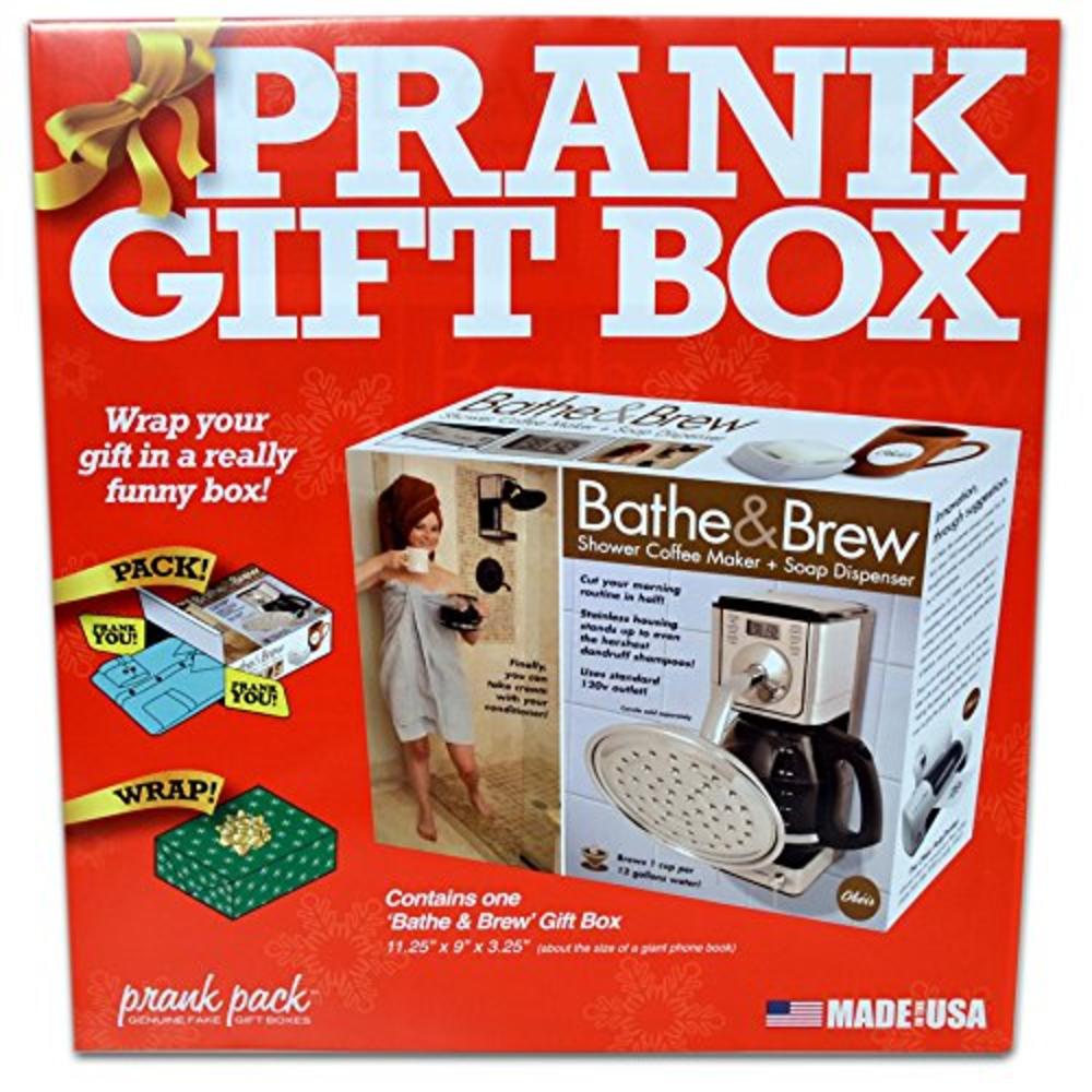 Prank Pack, Bathe & Brew Prank Gift Box, Wrap Your Real Present in a Funny Authentic Prank-O Gag Present Box | Novelty Gifting B