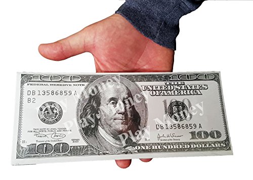 thegag 100 enlarged oversized replica fake play money one hundred dollar bills in black and white single sided play money
