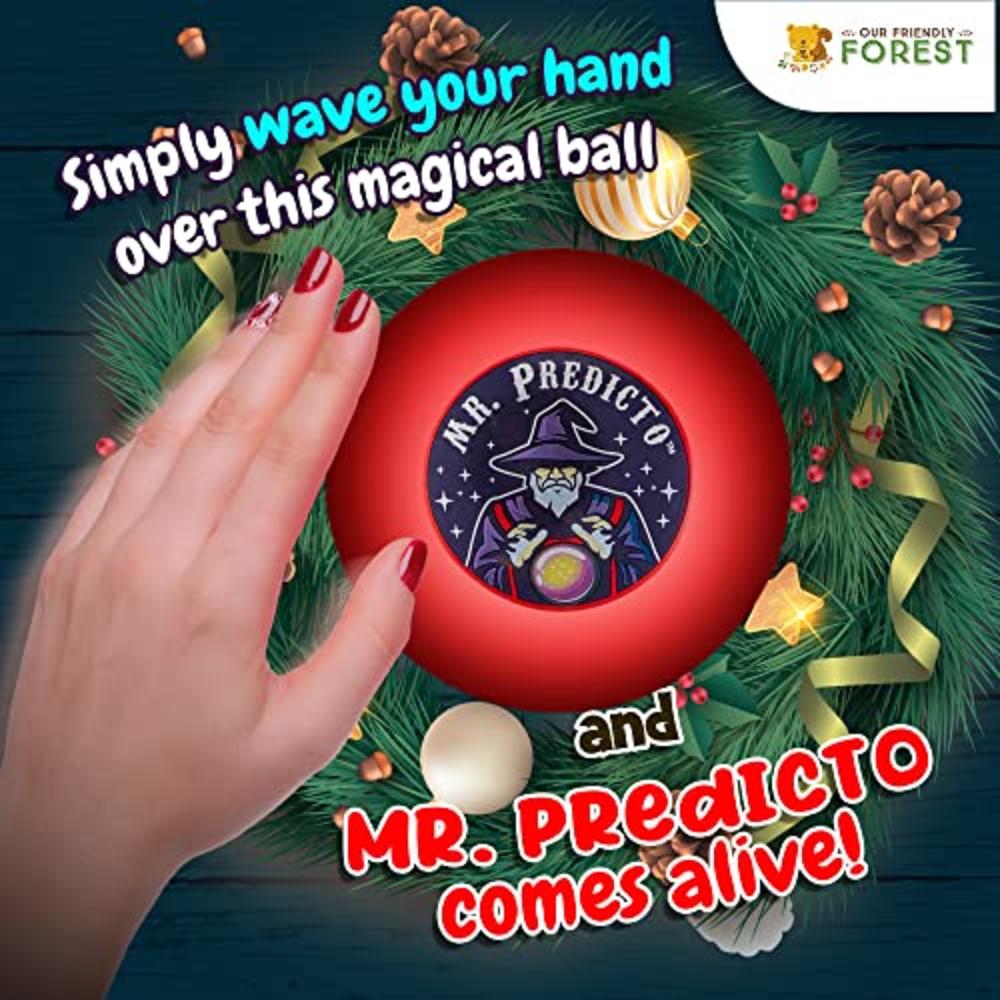 Our Friendly Forest Mr. Predicto Plastic Fortune Telling Ball - Christmas Stocking Stuffer for Kids - Talking Crystal Ball Toy Like Magic 8 Ball - A