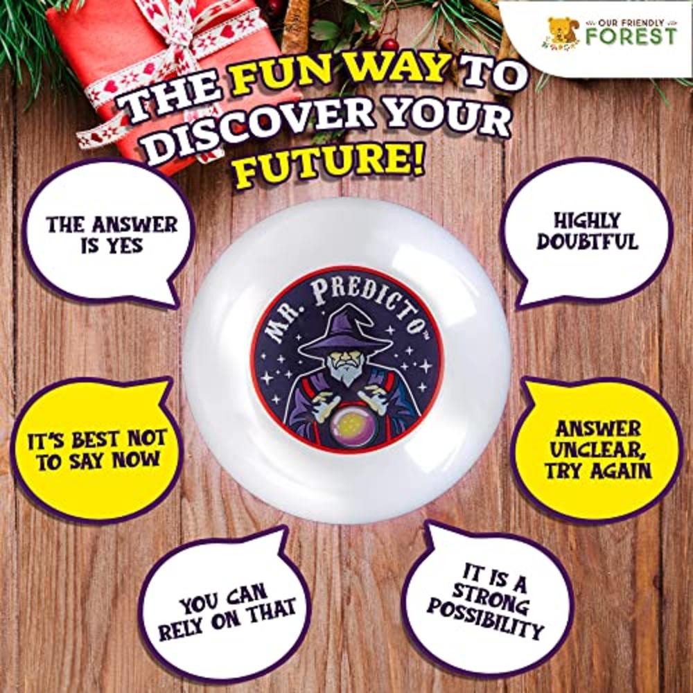 Our Friendly Forest Mr. Predicto Plastic Fortune Telling Ball - Christmas Stocking Stuffer for Kids - Talking Crystal Ball Toy Like Magic 8 Ball - A