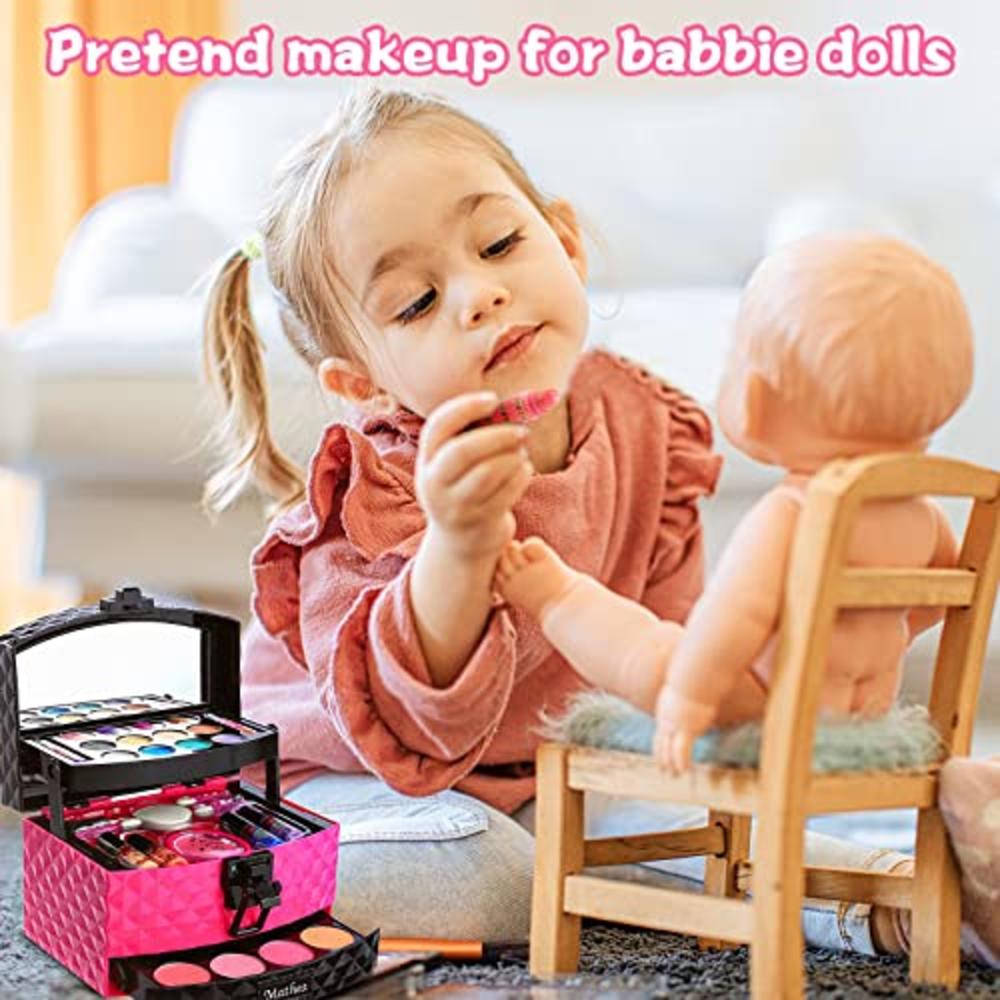 Mathea Real Makeup Girl Toys, Washable, Kids Makeup Kit for Girls