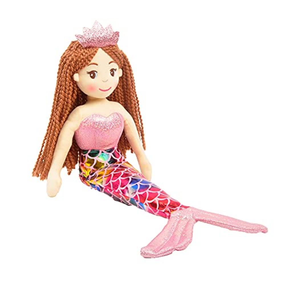 Linzy Toys, 18 Alani Mermaid Soft Plush Toys Rag Doll, Light Pink, Mermaid Toys for Little Girls, Sirenas para Ninas, Princess P