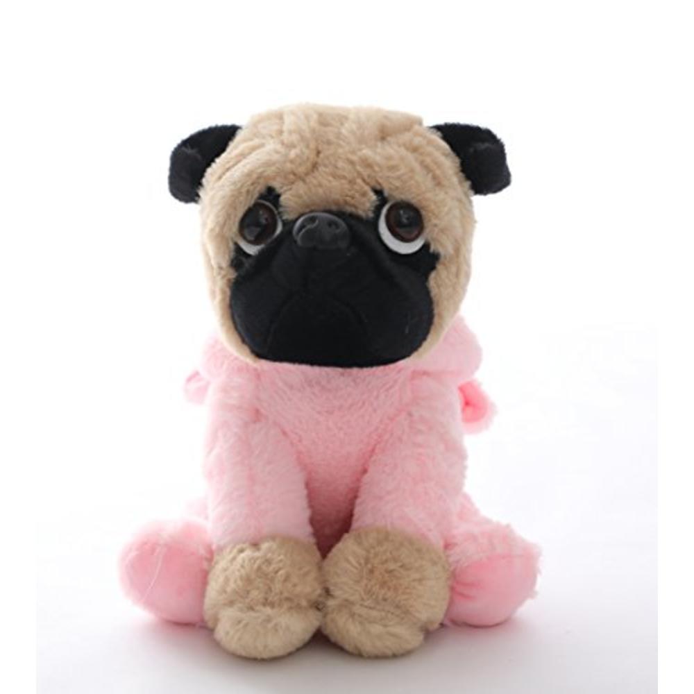JoyAmigo Stuffed Pug Dog Puppy Soft Cuddly Animal Toy in Pig Costumes - Super Cute Quality Teddy Plush 10 Inch (Pig)