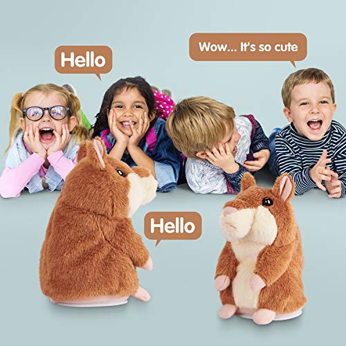 SANJOIN Kids Toys Talking Hamster Repeats What You Say, Talking Plush  Interactive Toys Repeating Plush Animal