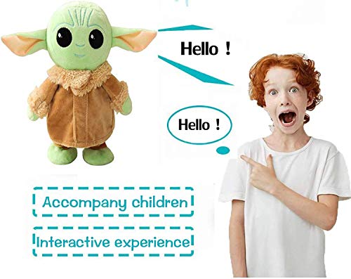 PAZATAO Talking Baby Yoda 7.8 Inch,Walking Baby and Toy Repeats What You Say Plush Animal Toy Electronic Toy for Boys,Girls,Stuf