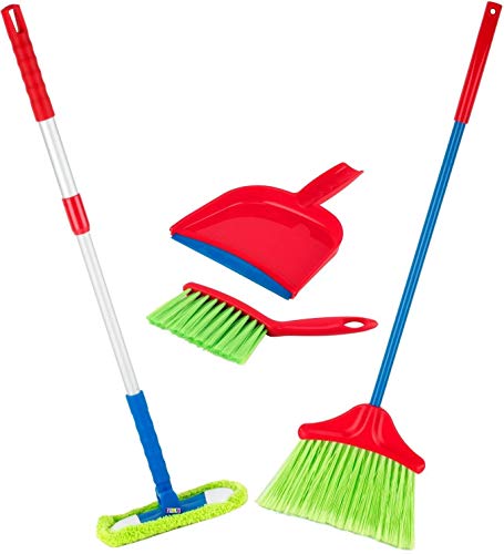 Play22 Kids Cleaning Set 4 Piece - Toy Cleaning Set Includes Broom