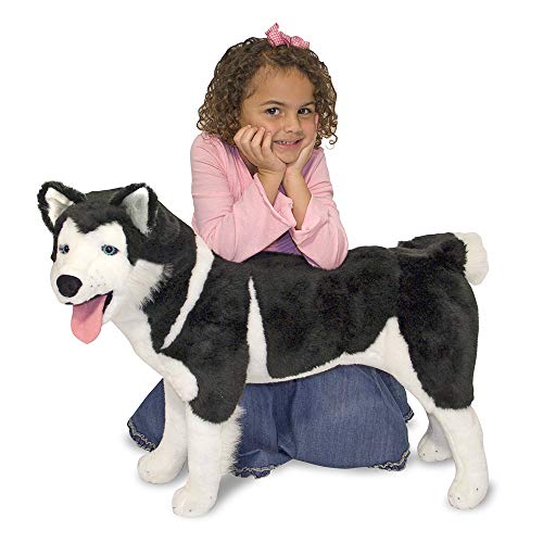 Melissa & Doug Giant Siberian Husky - Lifelike Stuffed Animal Dog (over 2 feet tall)