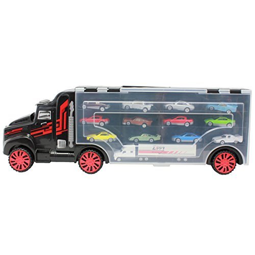 boley Boley 22Piece Mighty Truck Carrier - Big Rig Hauler Truck ...