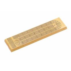 Chh 2425 15 3 Track Wooden Cribbage Board & 9 Plastic Pegs, Natural