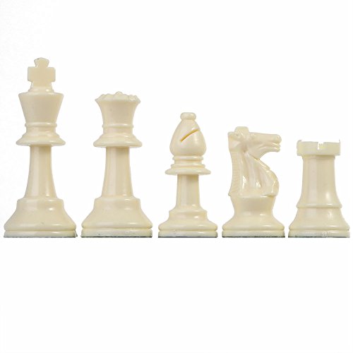 Vbestlife Chess, Weight Tournament Chess Game Set Chess Board Game International Chess Pieces Complete Chessmen Set Black & Whit
