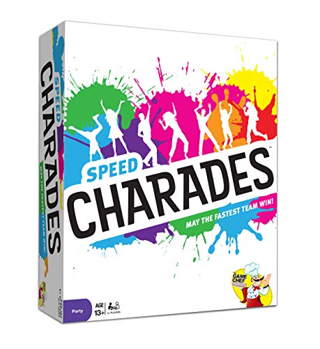 The Game Chef Charades Party Game – Speed Charades Board Game - Fast-Paced Party Game - Includes 1400 Charades - Perfect for Groups and Family